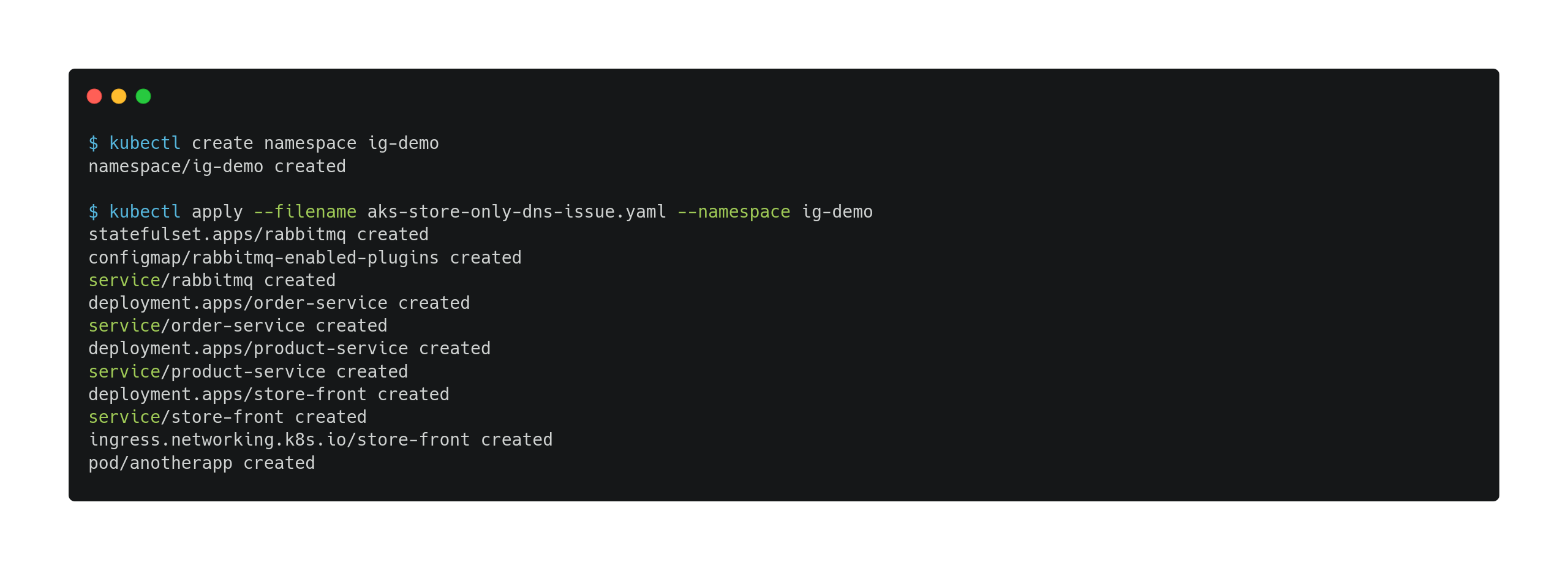 Deploying application